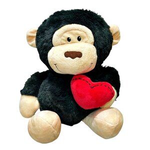 Way to Celebrate Valentine Gorilla Monkey Plush with Heart Stuffed Animal 10 In